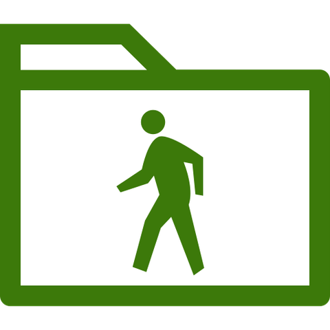 Cross-Origin Storage (COS) logo, consisting of a folder icon with a crossing person.